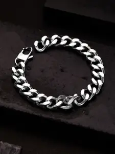 Roadster Men Silver-Toned Handcrafted Wraparound Bracelet