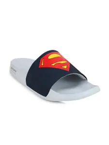 Campus Men Navy Blue & Grey Sliders