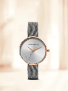 French Connection Women Multicoloured Dial & Silver Toned Straps Analogue Watch FCL23-E