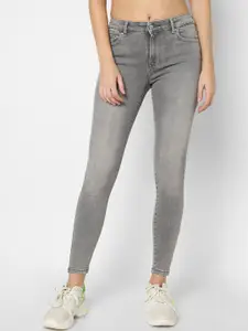 ONLY Women Grey Skinny Fit Light Fade Stretchable Jeans