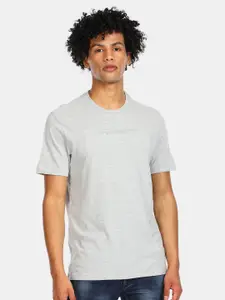 Aeropostale Men Grey Pure Cotton T-shirt