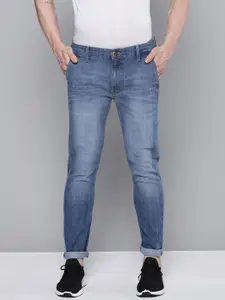 The Indian Garage Co Men Blue Slim Fit Light Fade Mid Rise Clean Look Stretchable Jeans