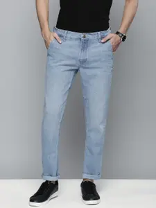 The Indian Garage Co Men Blue Slim Fit Light Fade Stretchable Jeans