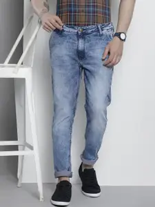 The Indian Garage Co Men Slim Fit Light Fade Stretchable Jeans