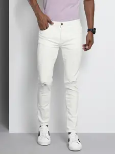 The Indian Garage Co Men White Slim Fit Jeans