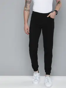 The Indian Garage Co Men Black Slim Fit Joggers Trousers