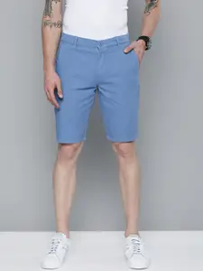 The Indian Garage Co Men Blue Slim Fit Cotton Chino Shorts