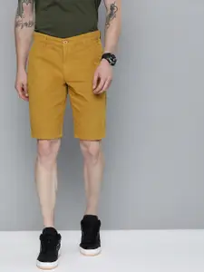 The Indian Garage Co Men Khaki Slim Fit Cotton Chino Shorts