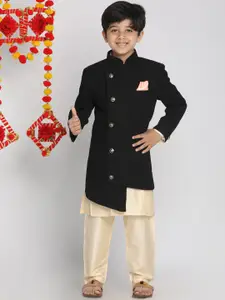 VASTRAMAY Boys Indowestern Solid Regular Kurta Pyjama Set
