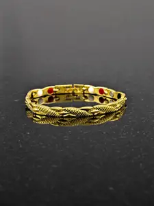 Tistabene Men Gold-Toned & Red Gold-Plated Link Bracelet