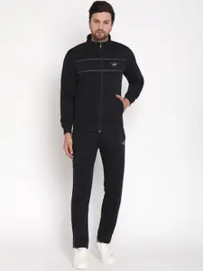 Octave Men Navy Blue Solid Track Suit