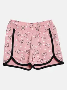Kryptic Girls Pink Printed Regular Shorts