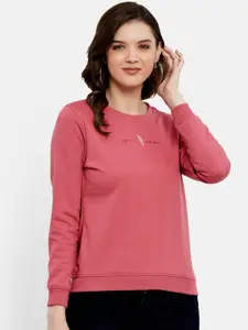 METTLE Women Coral Sweatshirt