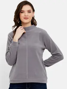 METTLE Women Grey Sweatshirt