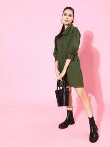 Marie Claire Olive Green Shirt Dress