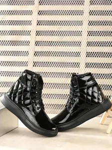 AfroJack Women Black Flat Boots