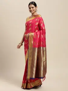 Thara Sarees Rose Pink Woven Design Zari Art Silk Kanjeevaram Saree
