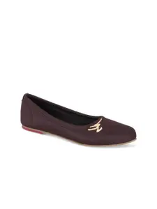 In Fashion By Solly Dolly Girls Brown Antislip TPR Sole Ballerinas Flats