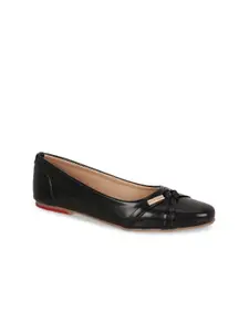 In Fashion By Solly Dolly Girls Black Ballerinas with Bows Flats