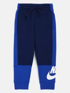 Nike Boys Blue Amplify Colourblocked Joggers
