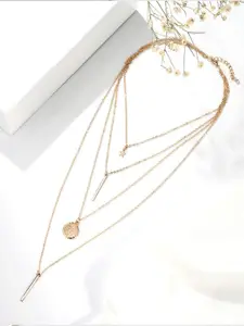 YouBella Women Gold-Toned & Plated Layered Necklace