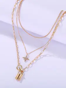YouBella Gold-Toned Gold-Plated Layered Necklace