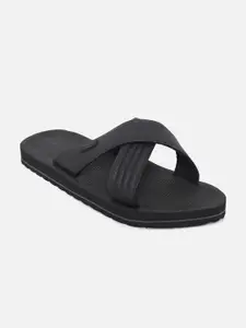 ALDO Men Black Striped Comfort Sandals