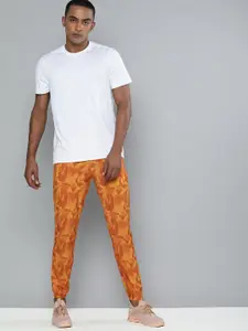HRX By Hrithik Roshan Running Men Orange Camouflage Track Pants