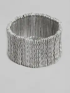 RICHEERA Women Silver-Toned Elasticated Bracelet