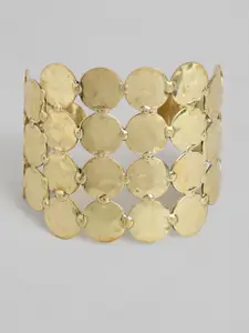 RICHEERA Women Gold-Toned Gold-Plated Cuff Bracelet