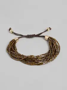 RICHEERA Women Gold-Plated Layered Multistrand Bracelet