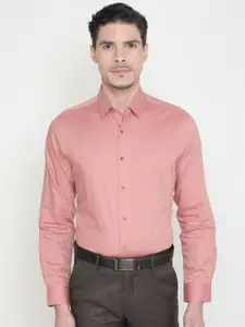 J Hampstead Men Pink Slim Fit Opaque Casual Shirt