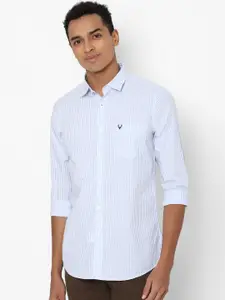 Allen Solly Men Blue Slim Fit Opaque Striped Casual Shirt