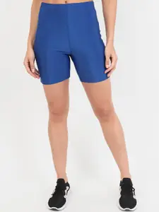 Beau Design Women Blue Skinny Fit Sports Shorts