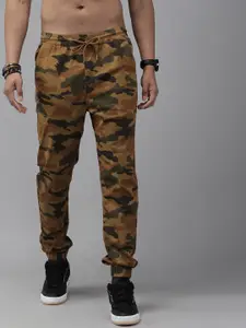 Roadster Men Breen Camouflage Printed Easy Wash Joggers Trousers