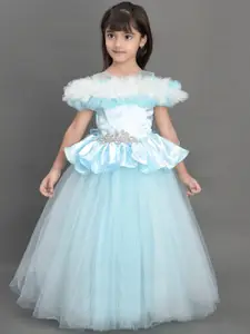 Pink Chick Blue Satin Dress