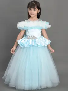 Pink Chick Blue Satin Dress