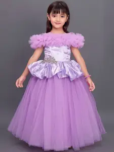 Pink Chick Lavender Satin Maxi Dress