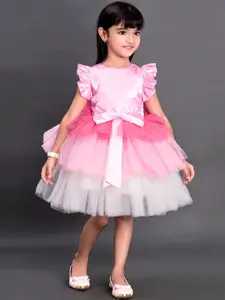 Pink Chick Girls Pink Net Dress