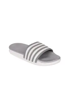 Longwalk Women Grey & White Striped Sliders