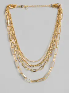 Jewels Galaxy Gold-Plated Layered Necklace