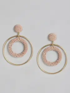 Sangria Rose Gold-Plated Beaded Drop Earrings
