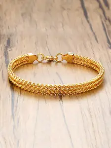 Yellow Chimes Men Gold-Toned Link Bracelet