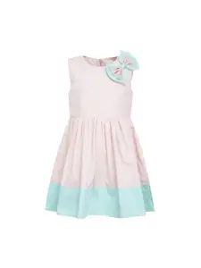 A Little Fable Girls Pink Bow Dress