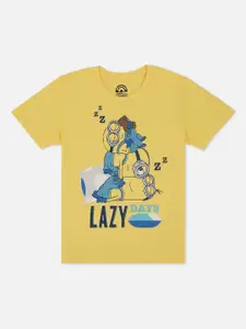 Kids Ville Boys Yellow Minions Printed T-shirt