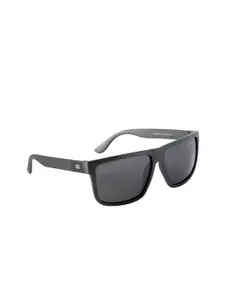 GIO COLLECTION Men Grey Lens & Black Wayfarer Sunglasses - GM10005C05-Grey