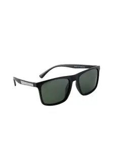 GIO COLLECTION Men Grey Lens & Black Wayfarer Sunglasses with UV Protected Lens-GM10004C01