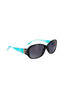 GIO COLLECTION Women Grey Lens & Black Oversized Sunglasses - GM30211C04-Grey