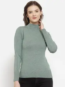 Mafadeny Women Green Pullover