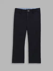 GANT Boys Navy Blue Solid Chinos Trousers
